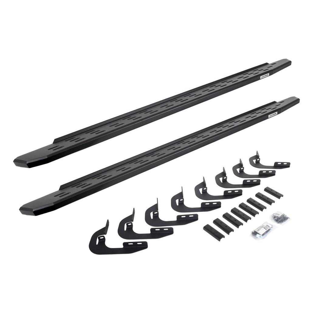 Go Rhino 69604787PC RB30 Running Boards with Mounting Bracket Kit for Select Chevrolet Silverado 1500, Chevrolet Silverado HD, Chevrolet Silverado HD, GMC Sierra 1500, GMC Sierra HD, GMC Sierra HD