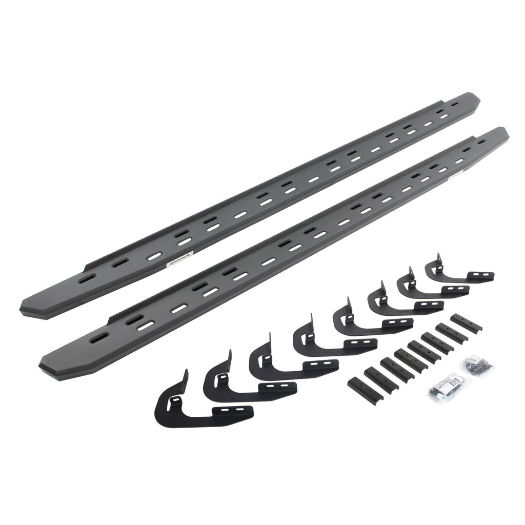 Go Rhino 69604787SPC RB30 Slim Line Running Boards with Mounting Bracket Kit for Select Chevrolet Silverado 1500, Chevrolet Silverado HD, Chevrolet Silverado HD, GMC Sierra 1500, GMC Sierra HD, GMC Sierra HD
