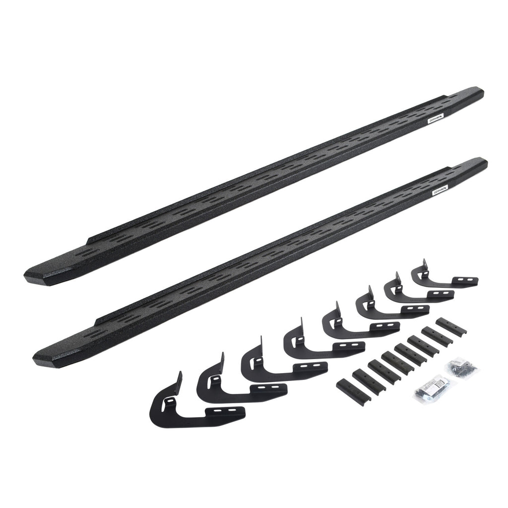 Go Rhino 69604787T RB30 Running Boards with Mounting Bracket Kit for Select Chevrolet Silverado 1500, Chevrolet Silverado HD, Chevrolet Silverado HD, GMC Sierra 1500, GMC Sierra HD, GMC Sierra HD