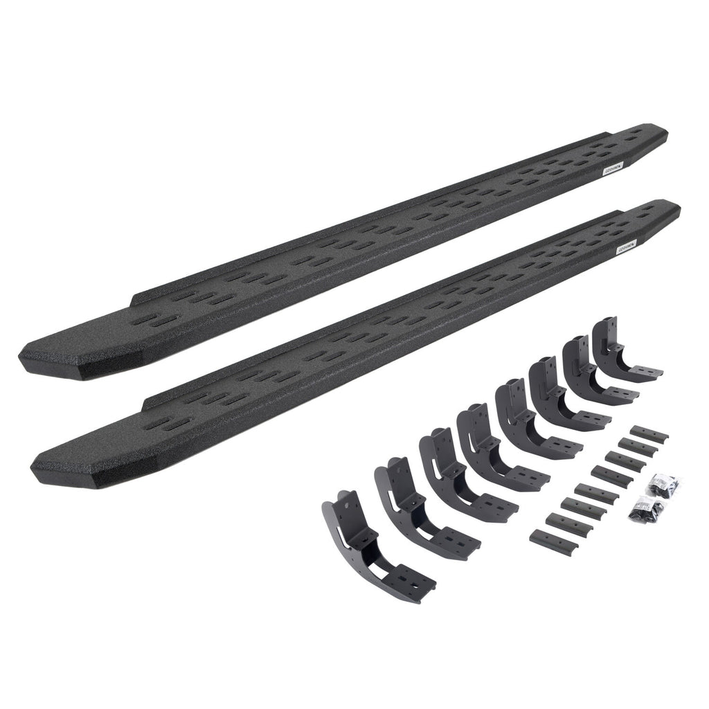 Go Rhino 69604880T RB30 Running Boards with Mounting Bracket Kit for Select Chevrolet Silverado 1500, Chevrolet Silverado LTD, Chevrolet Silverado HD, Chevrolet Silverado HD, GMC Sierra 1500, GMC Sierra Limited, GMC Sierra HD, GMC Sierra HD