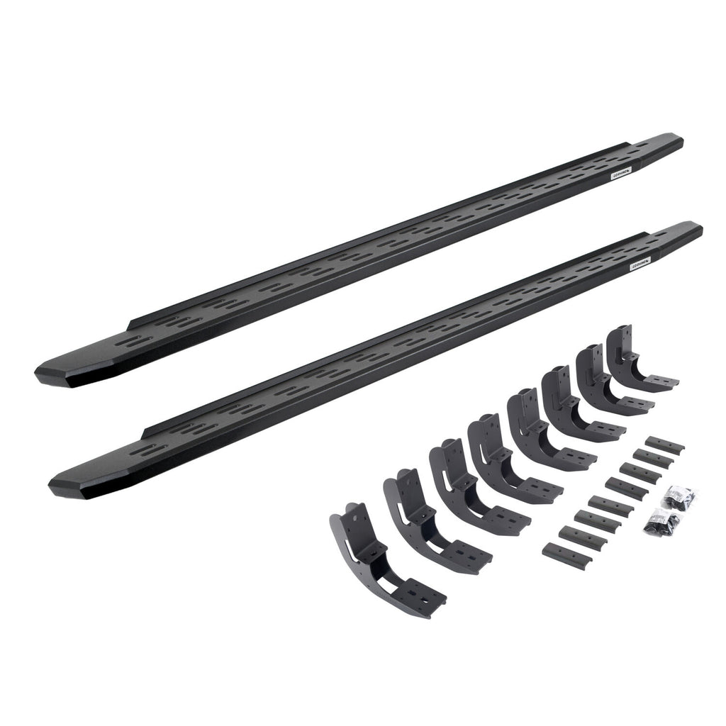 Go Rhino 69604887PC RB30 Running Boards with Mounting Bracket Kit for Select Chevrolet Silverado 1500, Chevrolet Silverado LTD, Chevrolet Silverado HD, Chevrolet Silverado HD, GMC Sierra 1500, GMC Sierra Limited, GMC Sierra HD, GMC Sierra HD