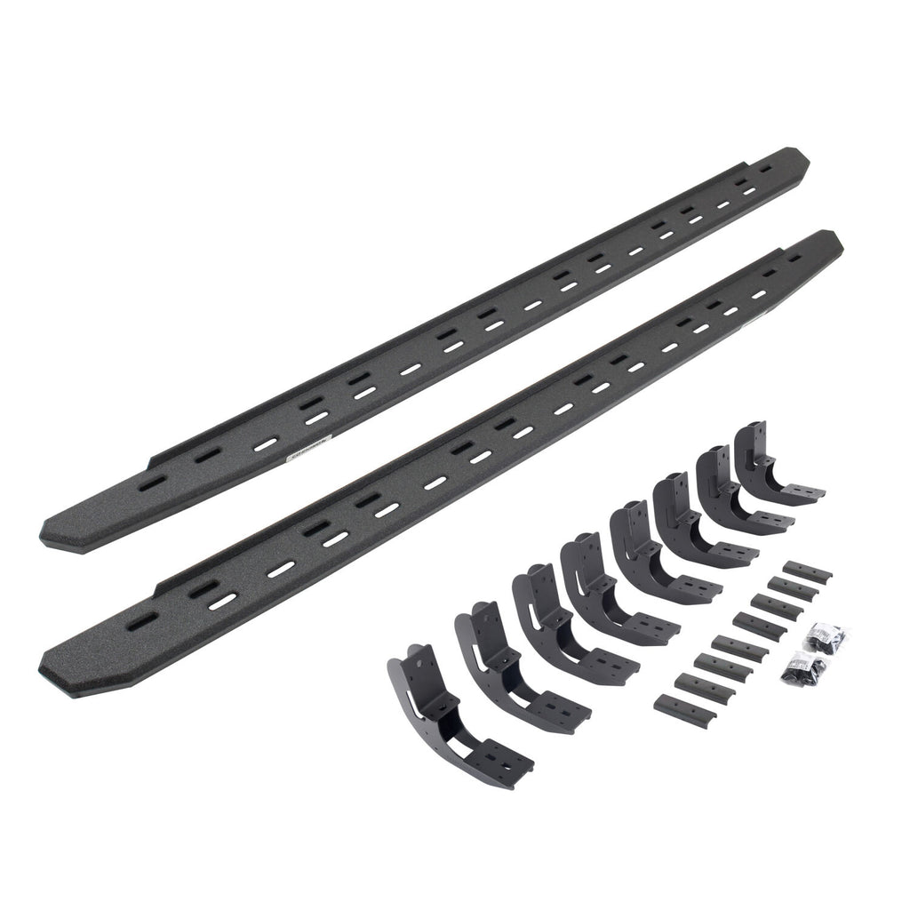 Go Rhino 69604887ST RB30 Slim Line Running Boards with Mounting Bracket Kit for Select Chevrolet Silverado 1500, Chevrolet Silverado LTD, Chevrolet Silverado HD, Chevrolet Silverado HD, GMC Sierra 1500, GMC Sierra Limited, GMC Sierra HD, GMC Sierra HD