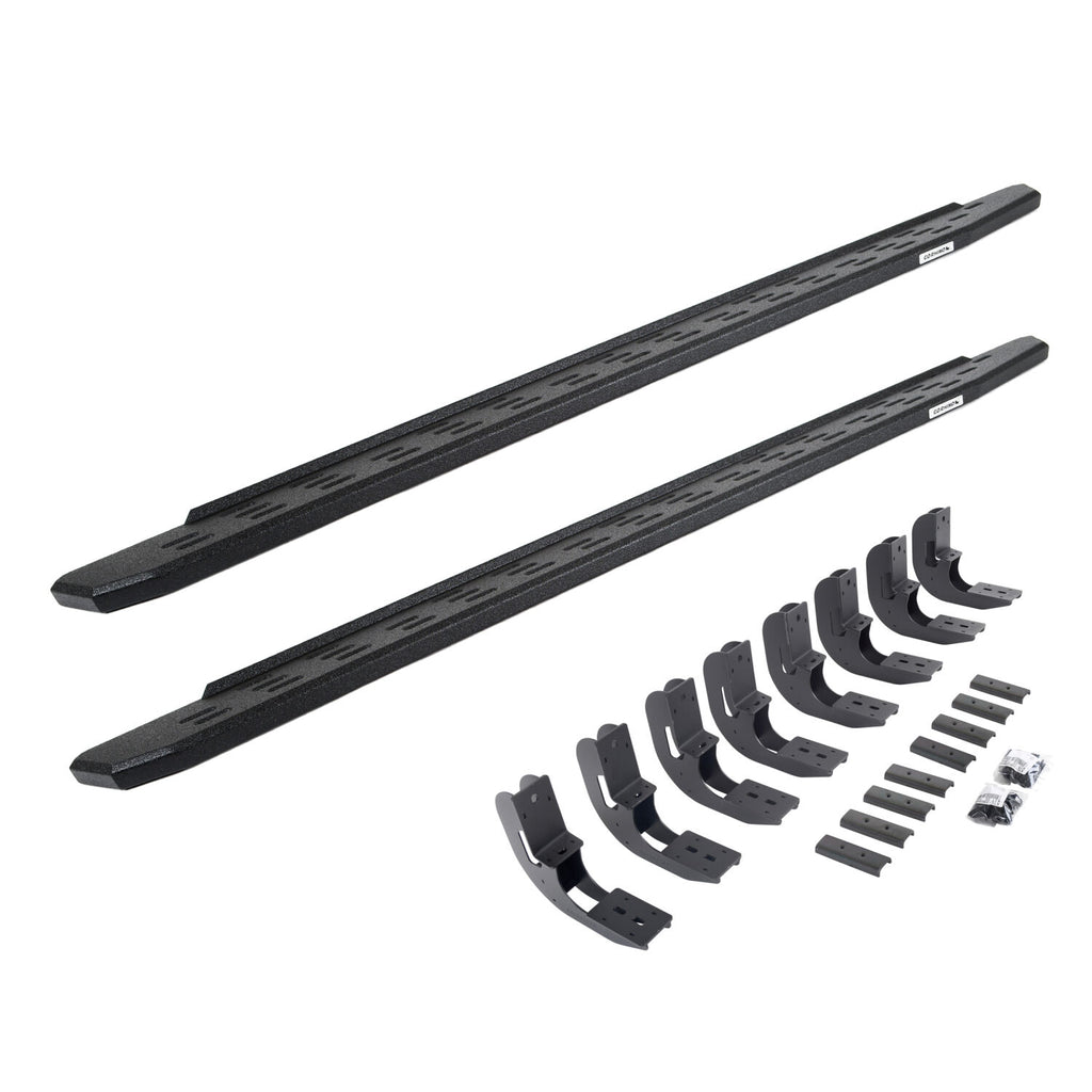 Go Rhino 69604887T RB30 Running Boards with Mounting Bracket Kit for Select Chevrolet Silverado 1500, Chevrolet Silverado LTD, Chevrolet Silverado HD, Chevrolet Silverado HD, GMC Sierra 1500, GMC Sierra Limited, GMC Sierra HD, GMC Sierra HD