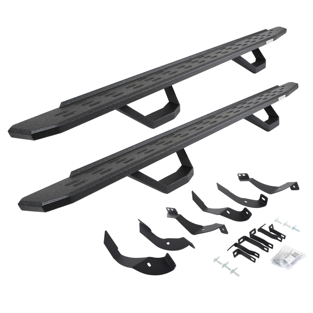 Go Rhino 6960518720T RB30 Running Boards with Mounting Brackets, 2 Pairs Drop Steps Kit for Select Chevrolet Silverado HD, Chevrolet Silverado HD, GMC Sierra HD, GMC Sierra HD