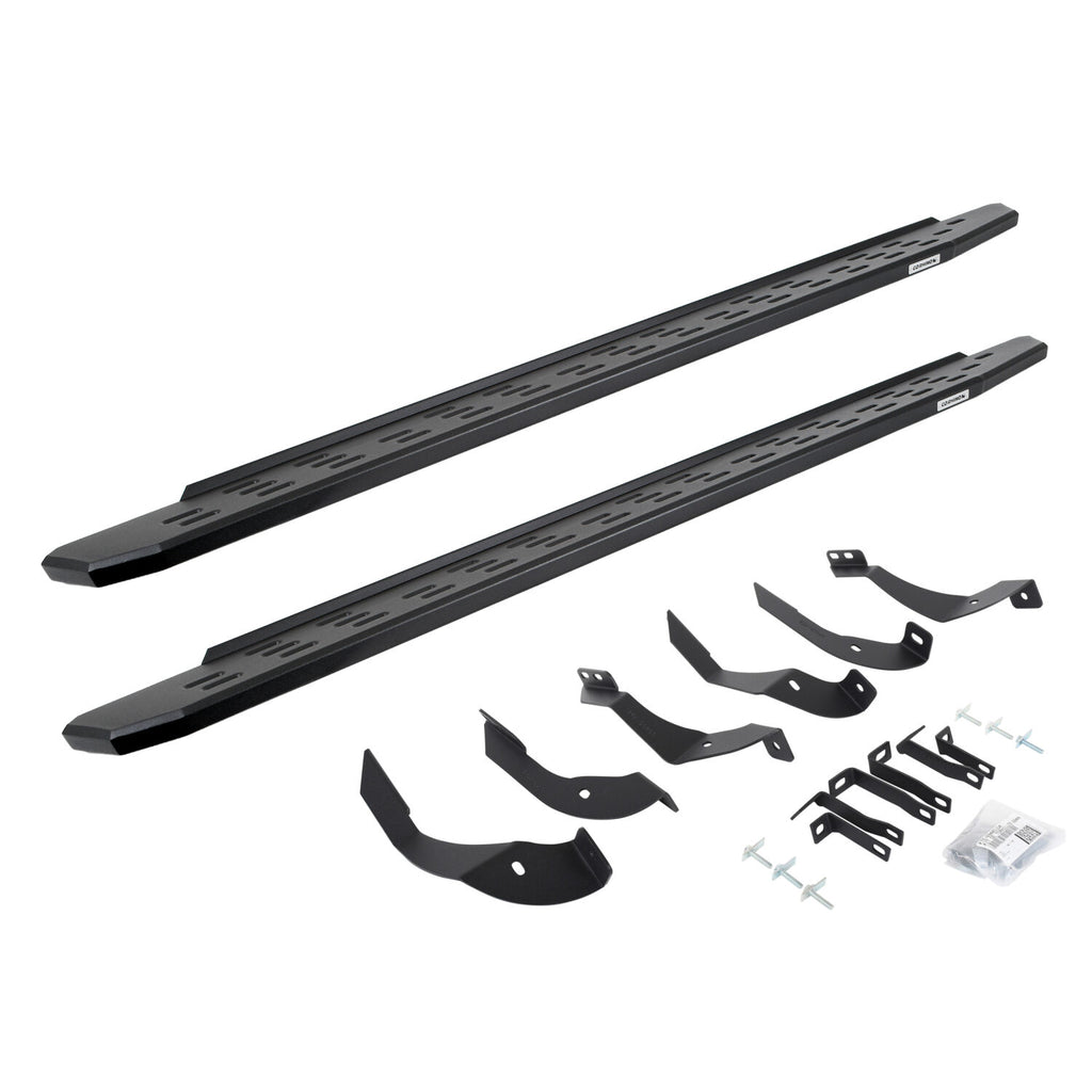 Go Rhino 69605187PC RB30 Running Boards with Mounting Bracket Kit for Select Chevrolet Silverado HD, Chevrolet Silverado HD, GMC Sierra HD, GMC Sierra HD