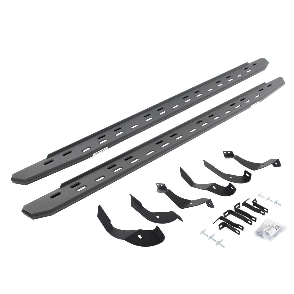 Go Rhino 69605187SPC RB30 Slim Line Running Boards with Mounting Bracket Kit for Select Chevrolet Silverado HD, Chevrolet Silverado HD, GMC Sierra HD, GMC Sierra HD