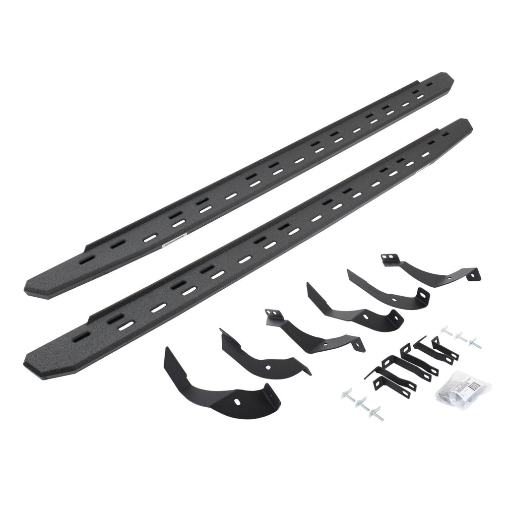 Go Rhino 69605187ST RB30 Slim Line Running Boards with Mounting Bracket Kit for Select Chevrolet Silverado HD, Chevrolet Silverado HD, GMC Sierra HD, GMC Sierra HD