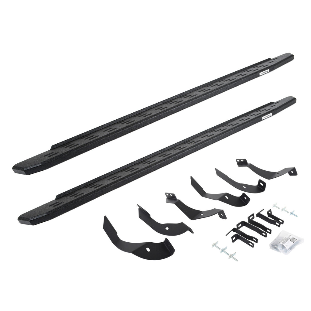 Go Rhino 69605187T RB30 Running Boards with Mounting Bracket Kit for Select Chevrolet Silverado HD, Chevrolet Silverado HD, GMC Sierra HD, GMC Sierra HD