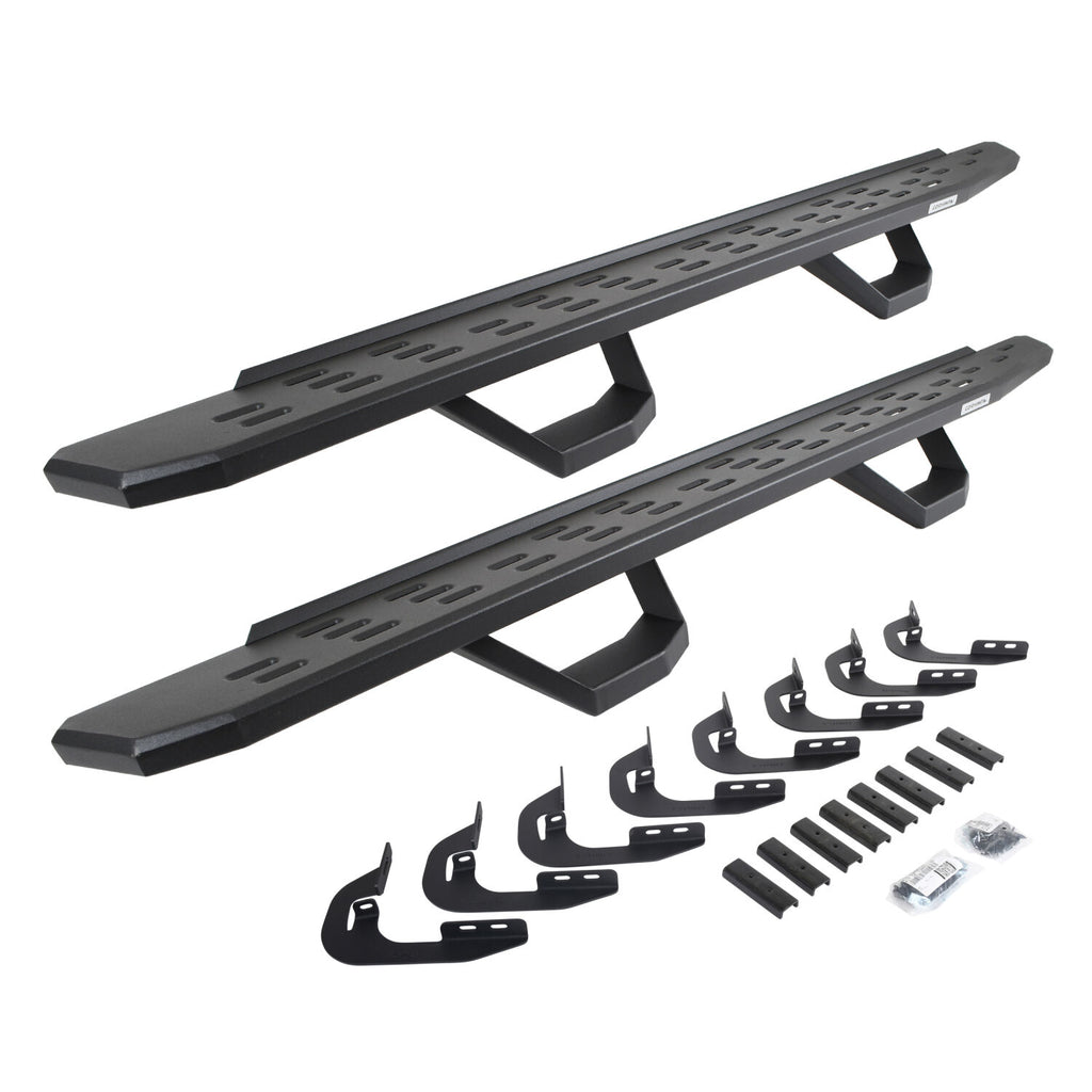 Go Rhino 6960588020PC RB30 Running Boards with Mounting Brackets, 2 Pairs Drop Steps Kit for Select Chevrolet Silverado 1500, Chevrolet Silverado LD, Chevrolet Silverado HD, Chevrolet Silverado HD, GMC Sierra 1500, GMC Sierra Limited, GMC Sierra HD, GMC