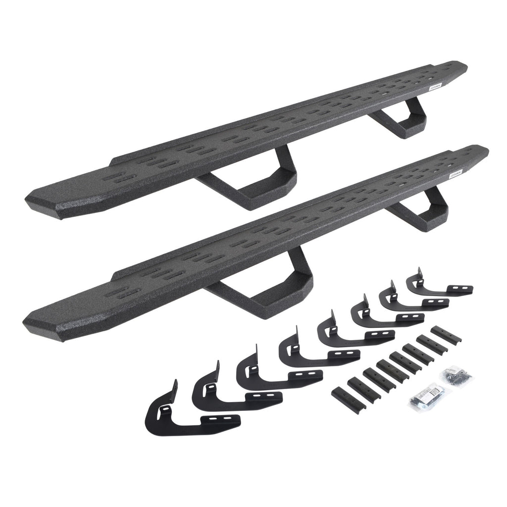 Go Rhino 6960588020T RB30 Running Boards with Mounting Brackets, 2 Pairs Drop Steps Kit for Select Chevrolet Silverado 1500, Chevrolet Silverado LD, Chevrolet Silverado HD, Chevrolet Silverado HD, GMC Sierra 1500, GMC Sierra HD, GMC Sierra HD