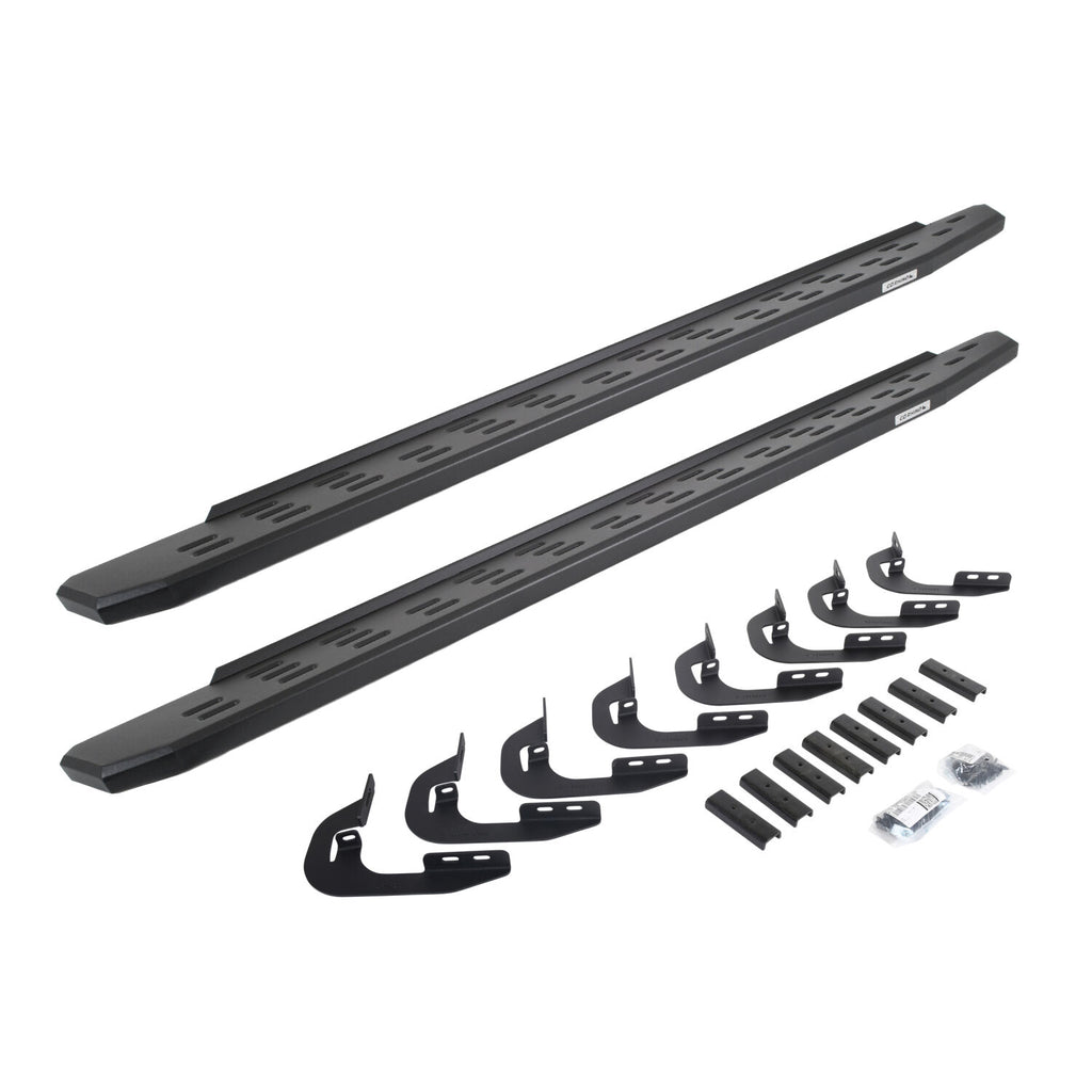 Go Rhino 69605880PC RB30 Running Boards with Mounting Bracket Kit for Select Chevrolet Silverado 1500, Chevrolet Silverado LD, Chevrolet Silverado HD, Chevrolet Silverado HD, GMC Sierra 1500, GMC Sierra Limited, GMC Sierra HD, GMC Sierra HD