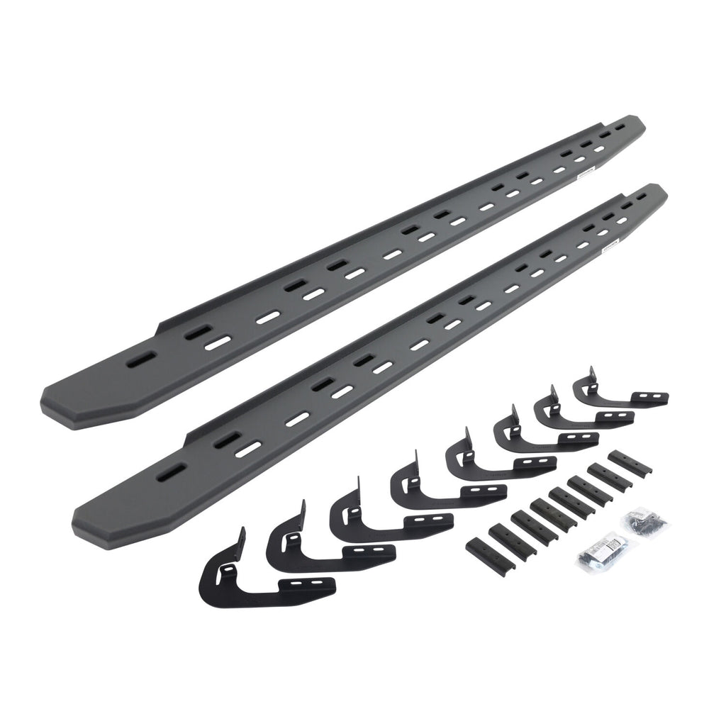 Go Rhino 69605880SPC RB30 Slim Line Running Boards with Mounting Bracket Kit for Select Chevrolet Silverado 1500, Chevrolet Silverado LD, Chevrolet Silverado HD, Chevrolet Silverado HD, GMC Sierra 1500, GMC Sierra Limited, GMC Sierra HD, GMC Sierra HD