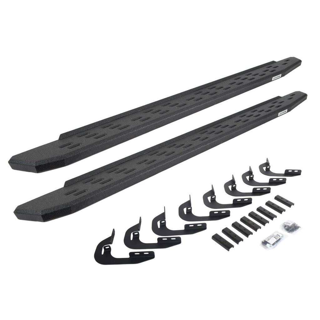 Go Rhino 69605880T RB30 Running Boards with Mounting Bracket Kit for Select Chevrolet Silverado 1500, Chevrolet Silverado LD, Chevrolet Silverado HD, Chevrolet Silverado HD, GMC Sierra 1500, GMC Sierra Limited, GMC Sierra HD, GMC Sierra HD