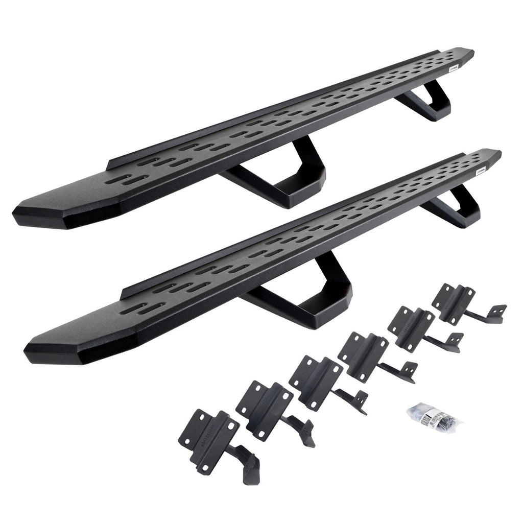 Go Rhino 6961508720PC RB30 Running Boards with Mounting Brackets, 2 Pairs Drop Steps Kit for Select Ford F-150