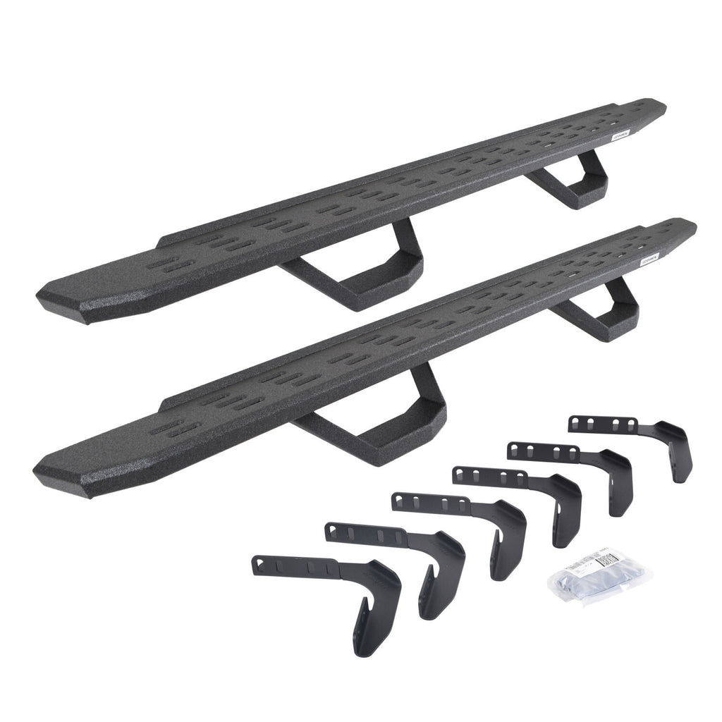 Go Rhino 6961768020T RB30 Running Boards with Mounting Brackets, 2 Pairs Drop Steps Kit for Select Ford F-250 Super Duty, Ford F-350 Super Duty