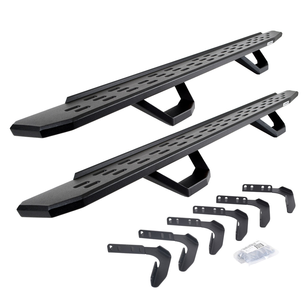 Go Rhino 6961808720PC RB30 Running Boards with Mounting Brackets, 2 Pairs Drop Steps Kit for Select Ford F-250 Super Duty, Ford F-350 Super Duty