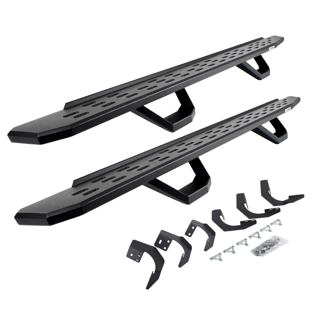 Go Rhino 6962068720PC RB30 Running Boards with Mounting Brackets, 2 Pairs Drop Steps Kit for Select Ram 1500, Ram Classic