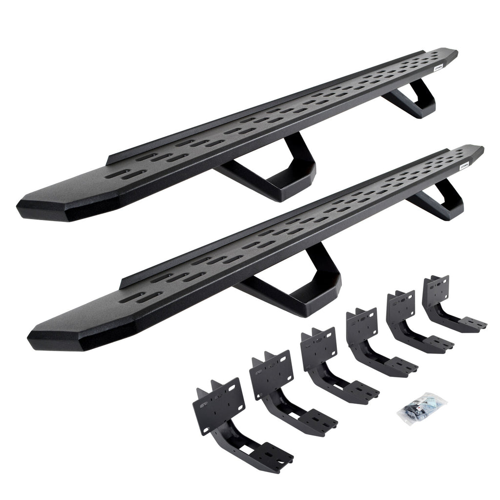 Go Rhino 6963068720PC RB30 Running Boards with Mounting Brackets, 2 Pairs Drop Steps Kit for Select Ram