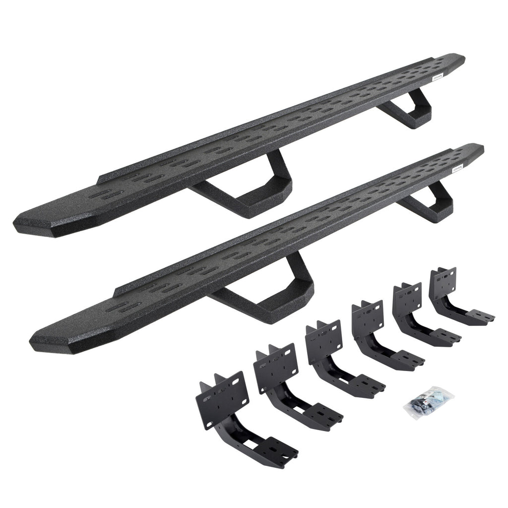 Go Rhino 6963068020T RB30 Running Boards with Mounting Brackets, 2 Pairs Drop Steps Kit for Select Ram