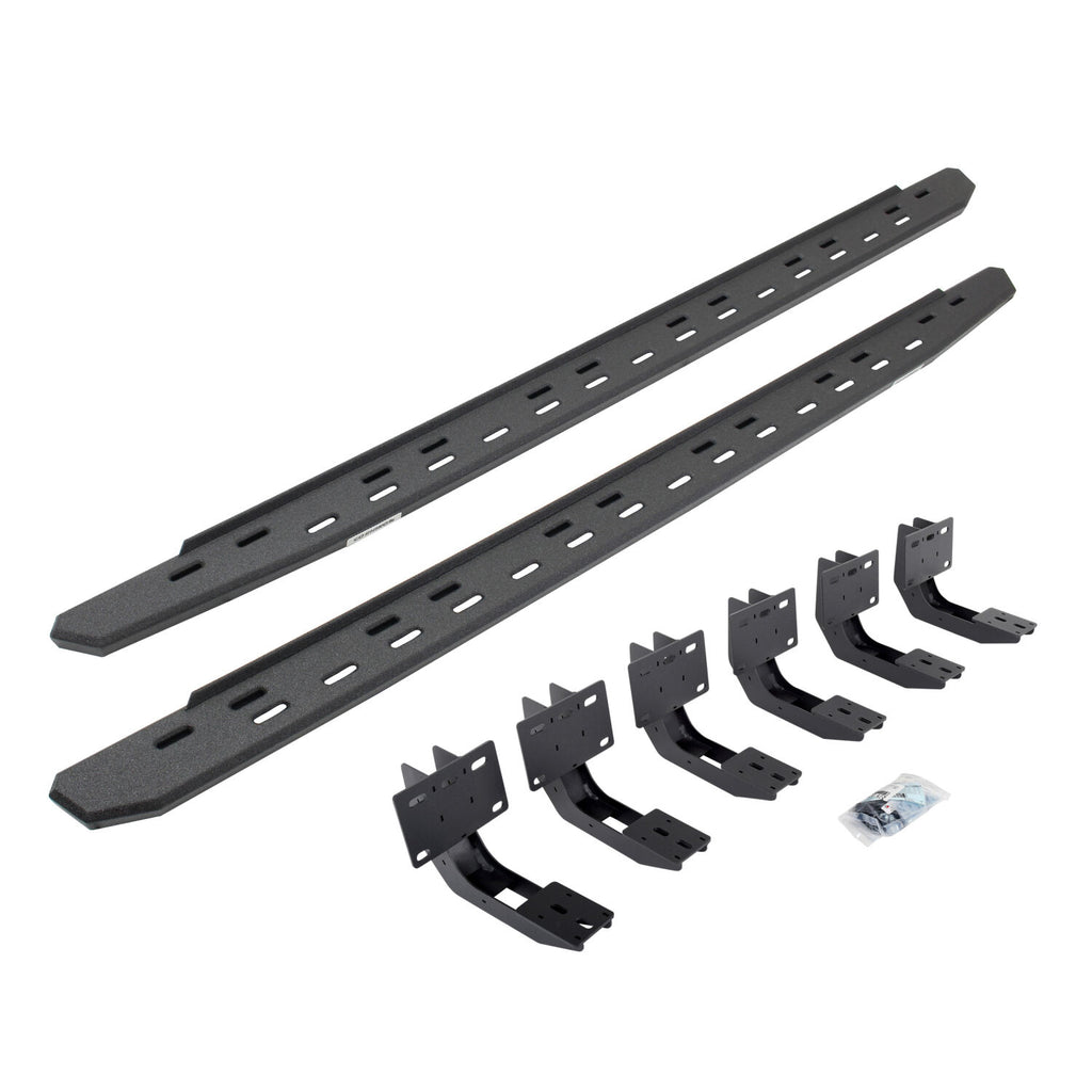 Go Rhino 69630687ST RB30 Slim Line Running Boards with Mounting Bracket Kit for Select Ram