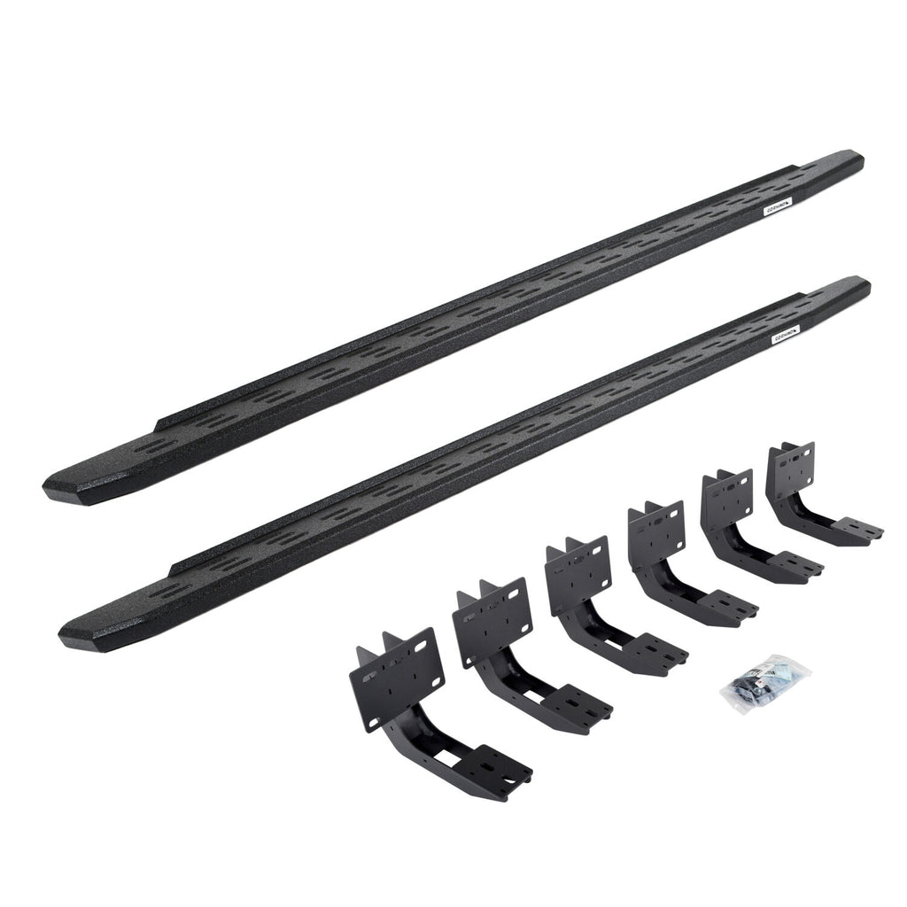 Go Rhino 69630687T RB30 Running Boards with Mounting Bracket Kit for Select Ram