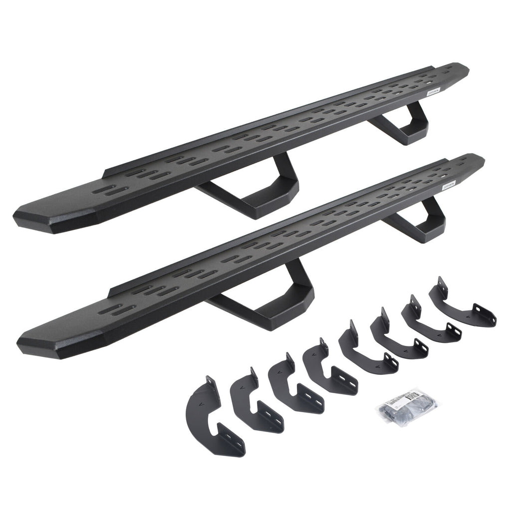 Go Rhino 6964158020PC RB30 Running Boards with Brackets, 2 Pairs Drop Steps Kit - Double Cab for Select Toyota Tundra