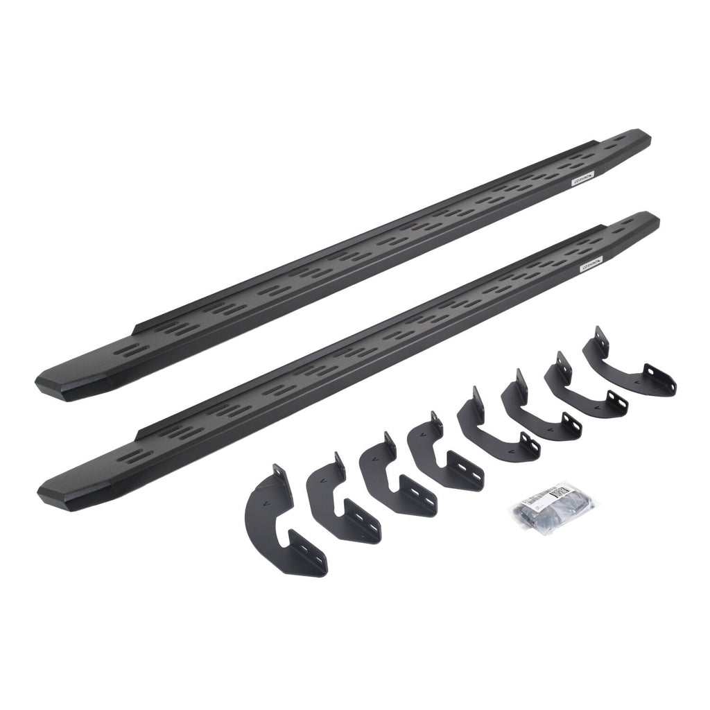 Go Rhino 69641580PC RB30 Running Boards with Mounting Bracket Kit - Double Cab for Select Toyota Tundra