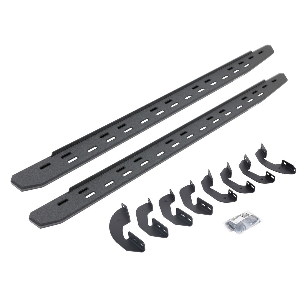 Go Rhino 69641580ST RB30 Slim Line Running Boards with Bracket Kit - Double Cab Only for Select Toyota Tundra