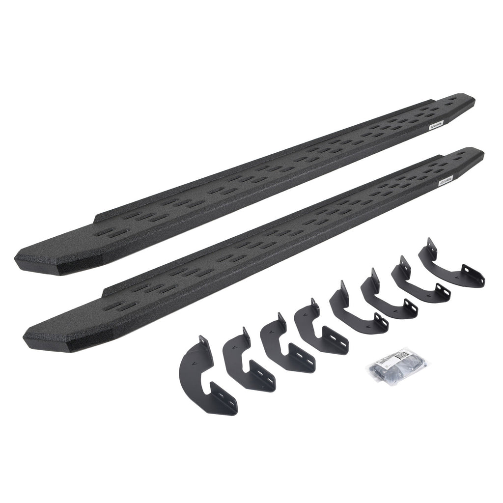 Go Rhino 69641580T RB30 Running Boards with Mounting Bracket Kit - Double Cab for Select Toyota Tundra