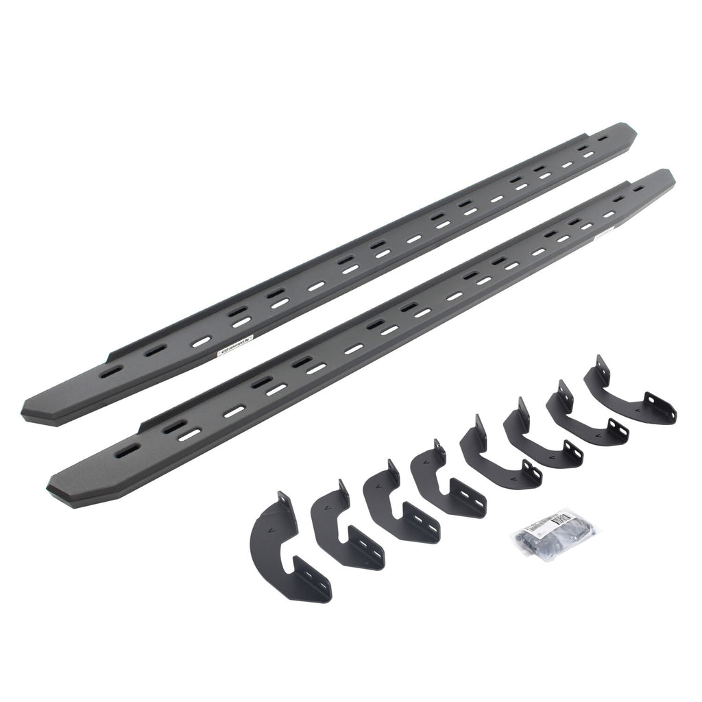 Go Rhino 69641687SPC RB30 Slim Line Running Boards with Bracket Kit - Crew Max Only for Select Toyota Tundra