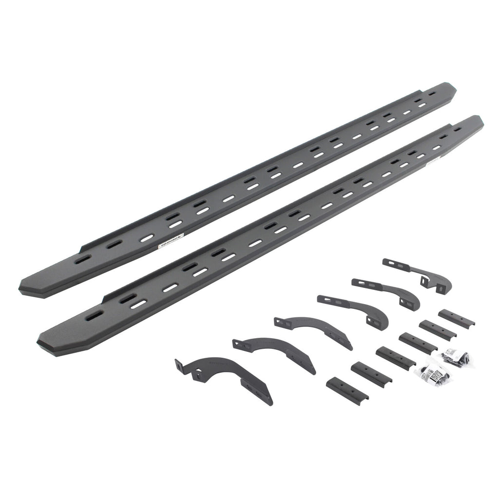 Go Rhino 69642987SPC RB30 Slim Line Running Boards with Mounting Bracket Kit - Double Cab Only for Select Toyota Tacoma