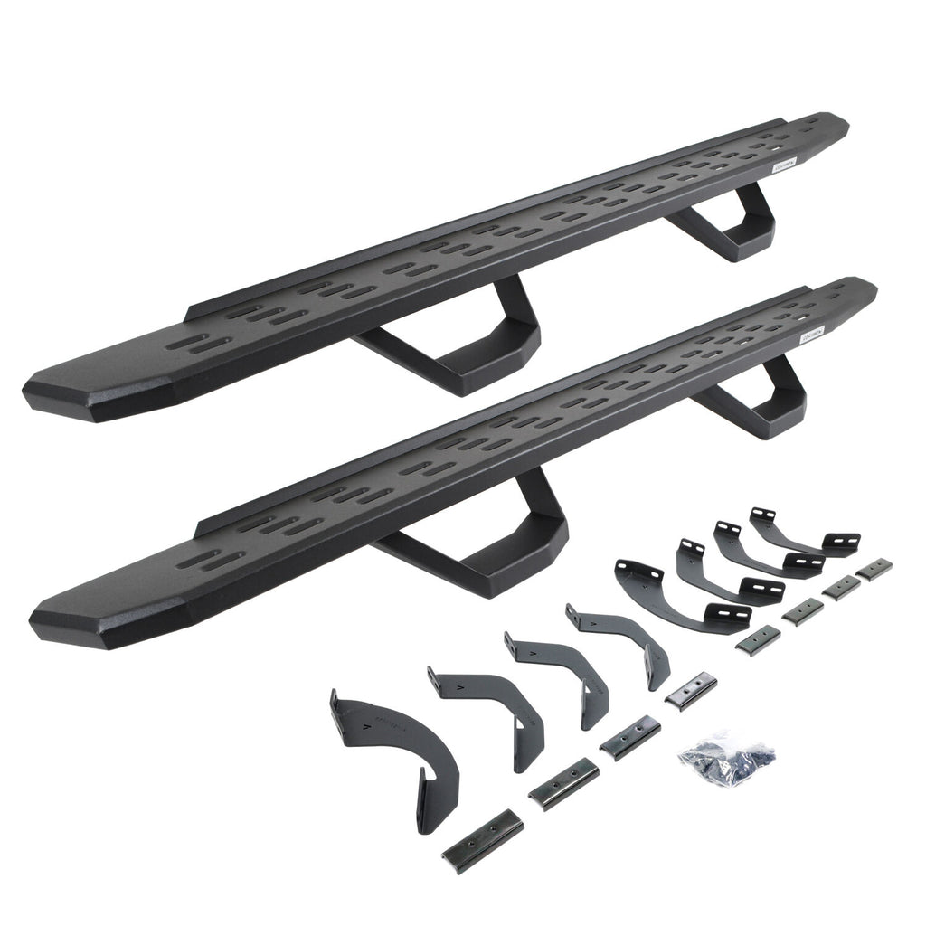 Go Rhino 6964358020PC RB30 Running Boards with Brackets, 2 Pairs Drop Steps Kit - Double Cab for Select Toyota Tundra