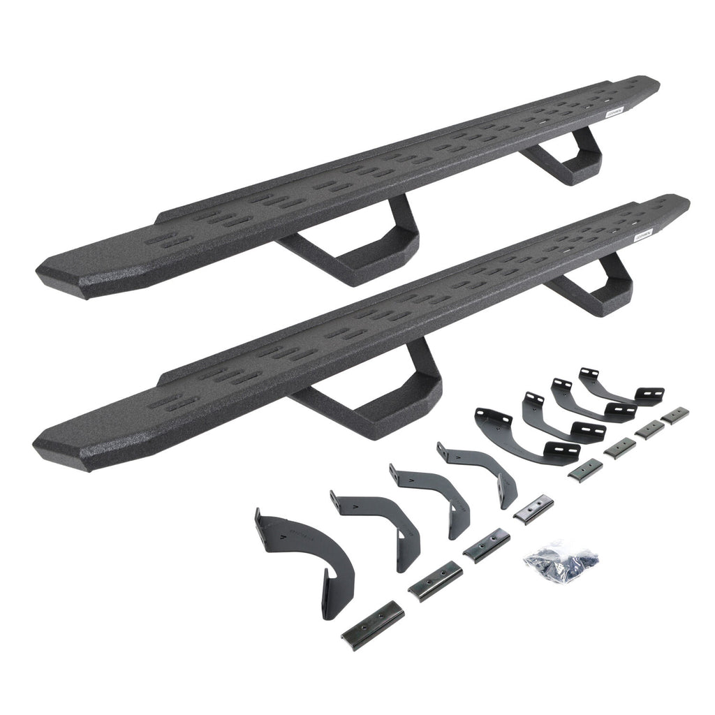 Go Rhino 6964358020T RB30 Running Boards with Brackets, 2 Pairs Drop Steps Kit - Double Cab for Select Toyota Tundra