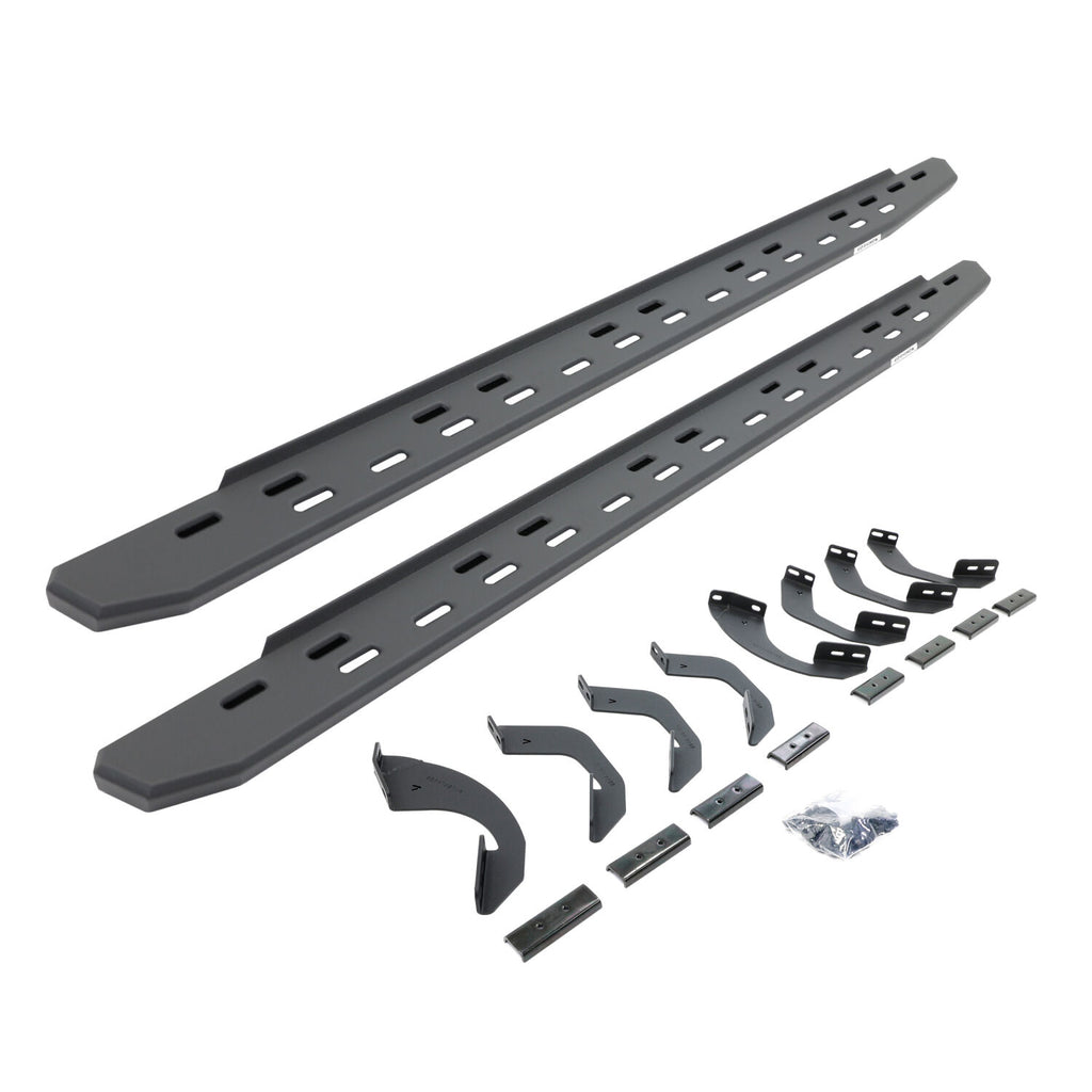 Go Rhino 69643580SPC RB30 Slim Line Running Boards with Bracket Kit - Double Cab Only for Select Toyota Tundra