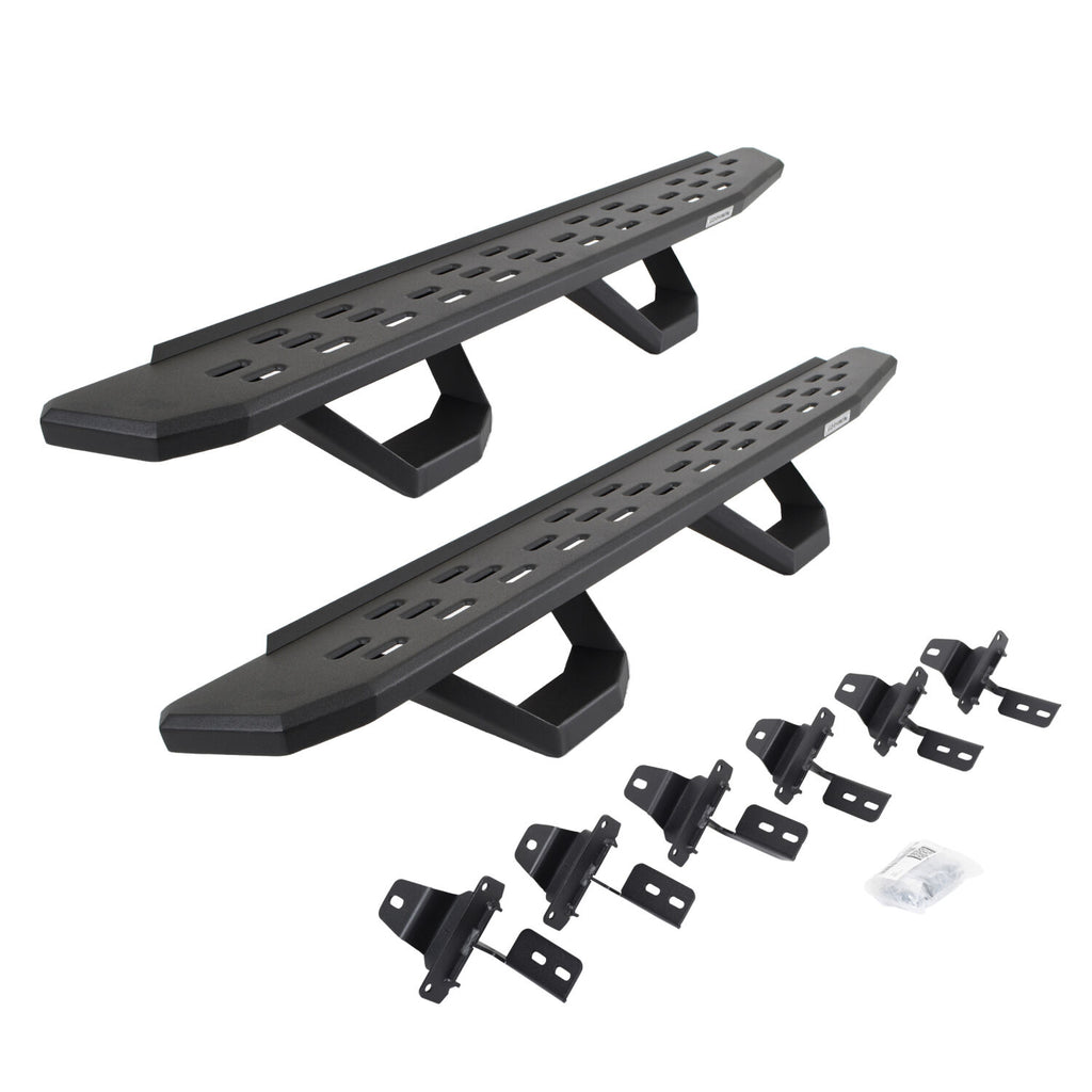 Go Rhino 6965056820PC RB30 Running Boards with Mounting Brackets, 2 Pairs Drop Steps Kit for Select Jeep Wrangler, Jeep Wrangler JK