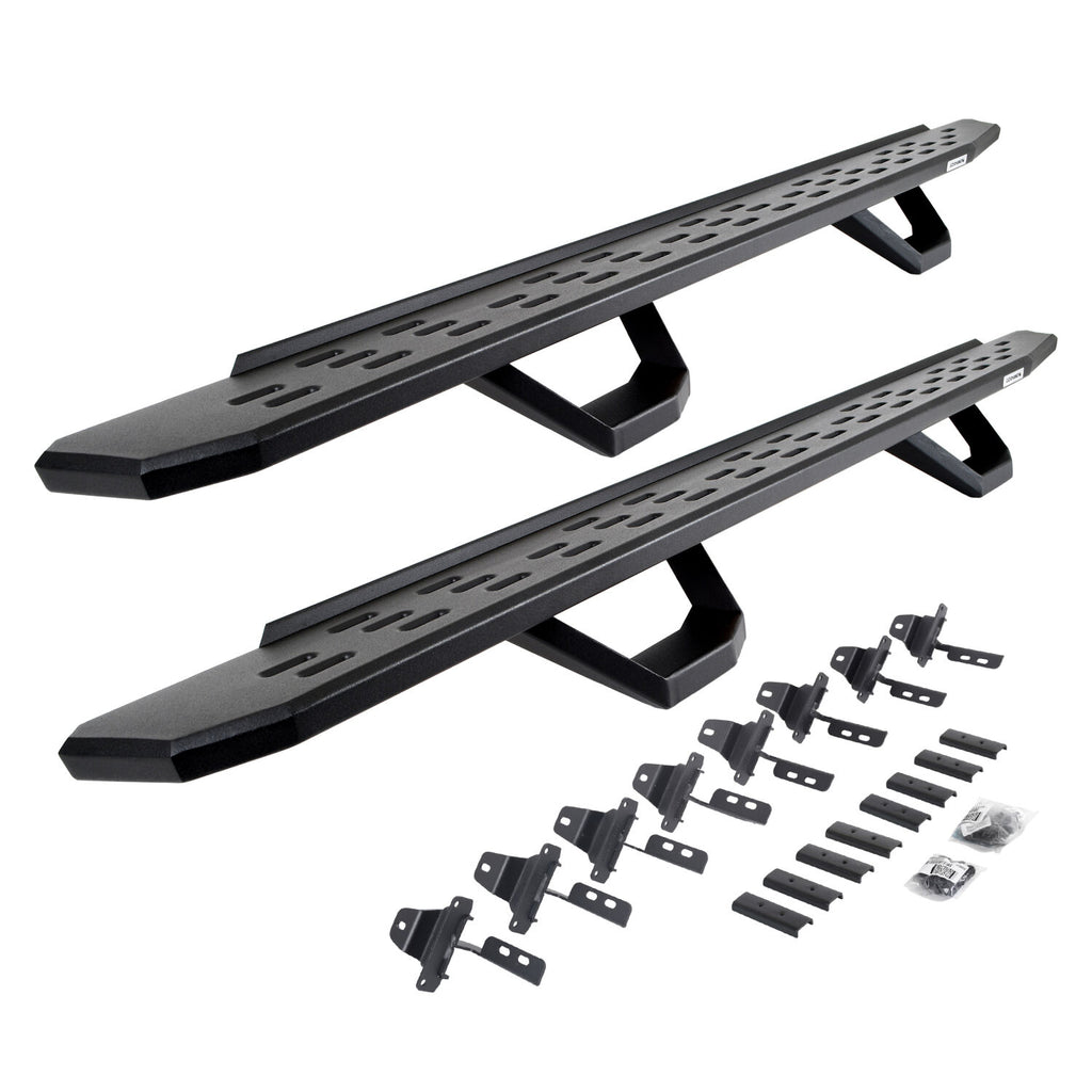 Go Rhino 6965168720PC RB30 Running Boards with Mounting Brackets, 2 Pairs Drop Steps Kit for Select Jeep Gladiator