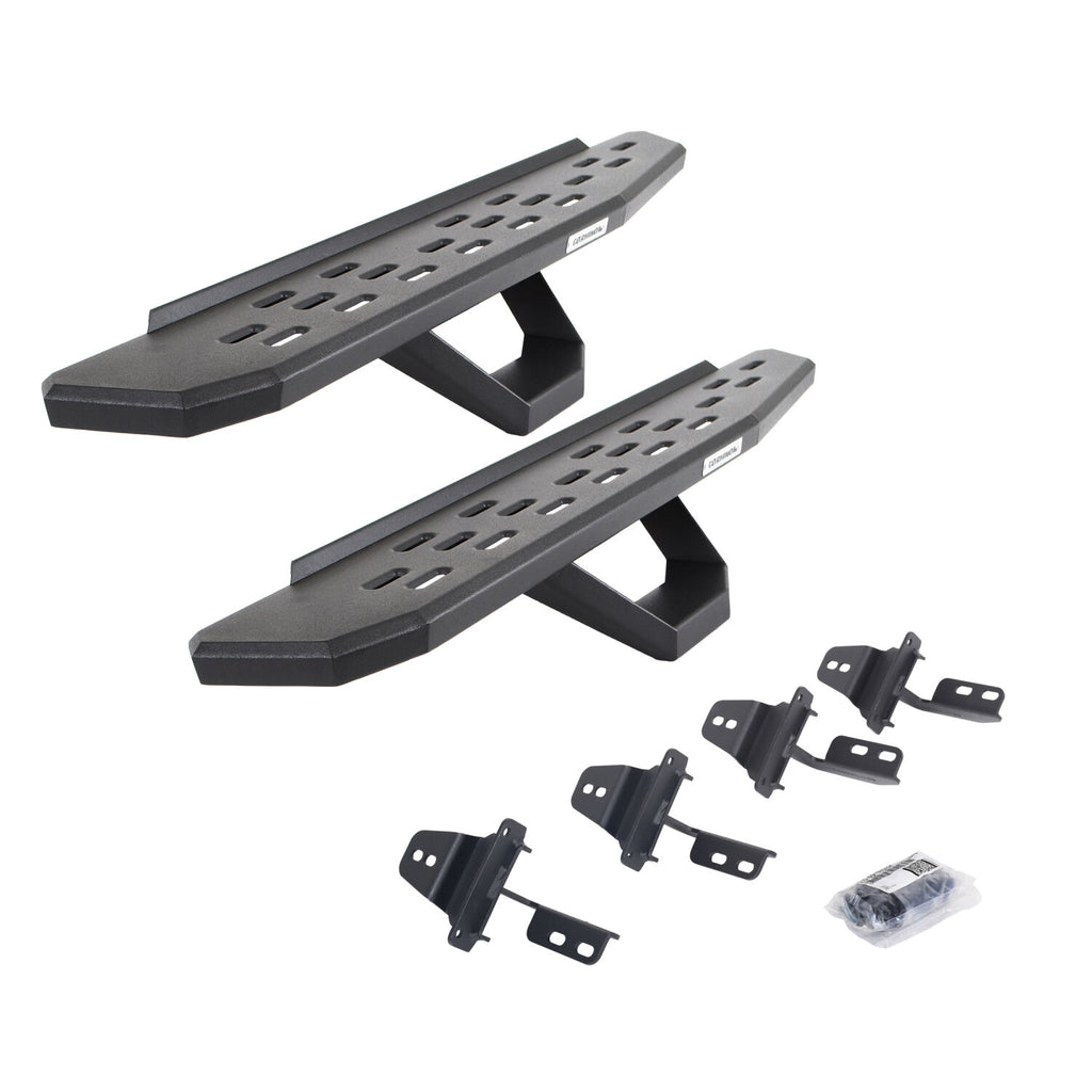 Go Rhino 6969264810PC RB30 Running Boards with Mounting Brackets, 1 Pair Drop Steps Kit for Select Jeep Wrangler, Jeep Wrangler JK