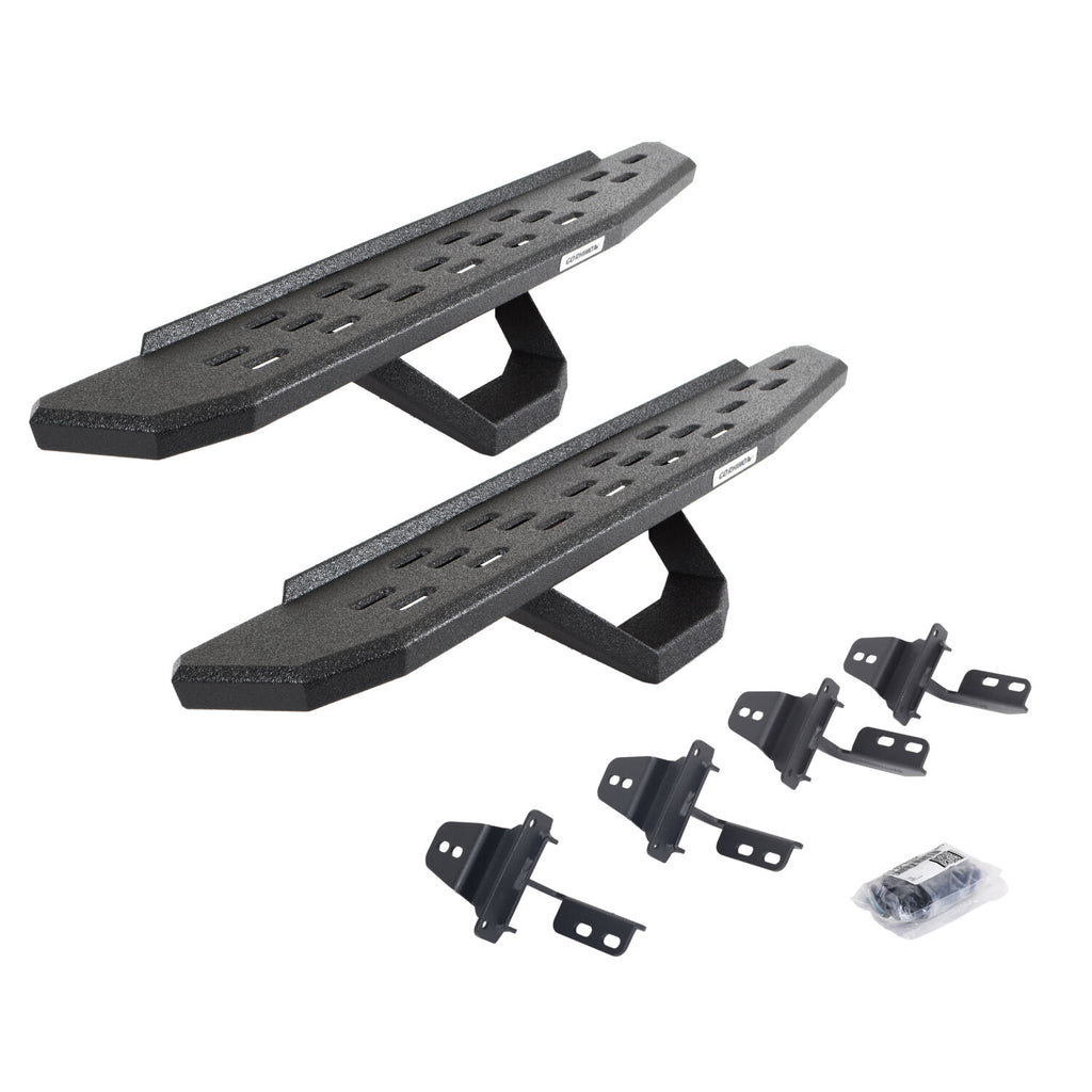 Go Rhino 6969264810T RB30 Running Boards with Mounting Brackets, 1 Pair Drop Steps Kit for Select Jeep Wrangler, Jeep Wrangler JK