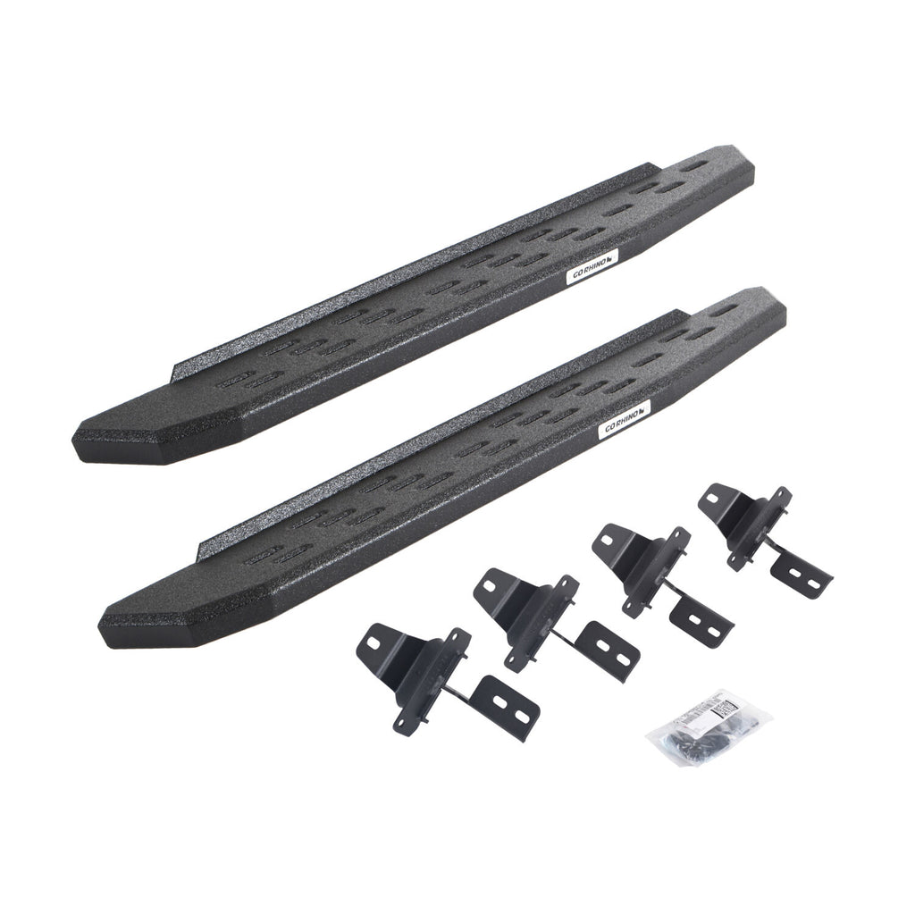 Go Rhino 69692748T RB30 Running Boards with Mounting Bracket Kit for Select Jeep Wrangler