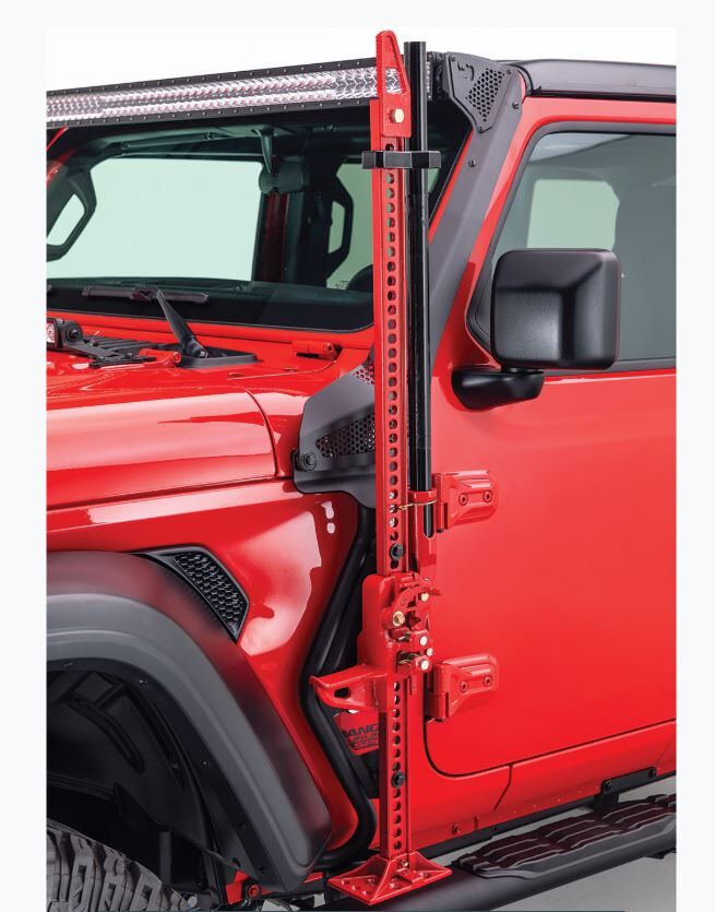 Go Rhino 701001T Exterior Hi-Lift Jack Mount for Jeep Wrangler JL, JLU and Gladiator JT for Select Jeep Gladiator, Jeep Wrangler