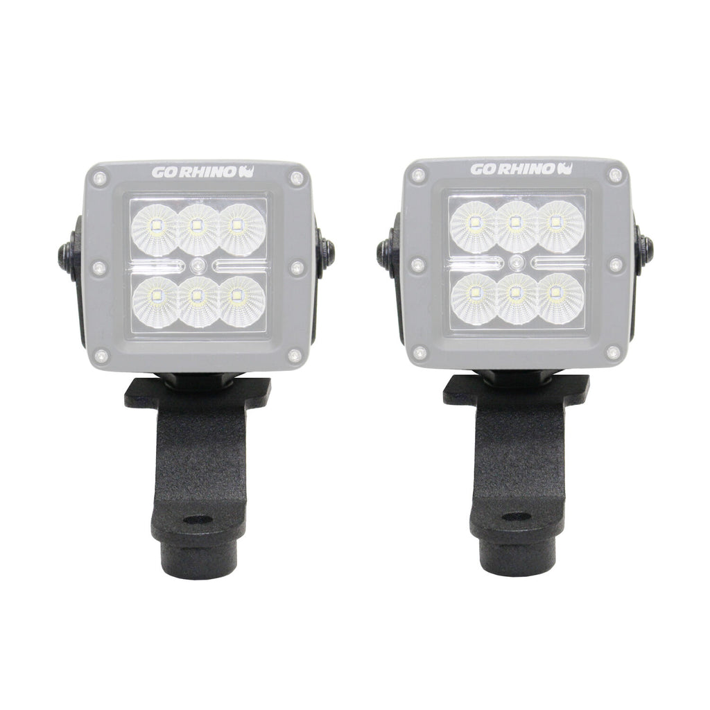 Go Rhino 730030T XE Windshield Cowl Light Mounts for Jeep JL/JT - Fits Single 3x3 LED Cube for Select Jeep Gladiator, Jeep Wrangler