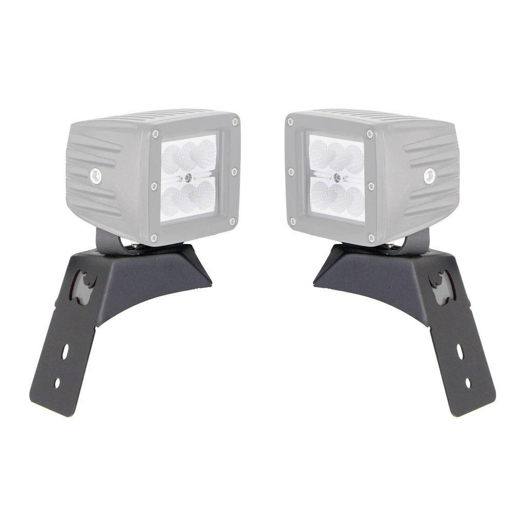 Go Rhino 730035T XE Hood Latch Light Mounts for Jeep JL/JT - Fits Single 3x3 LED Cube Light for Select Jeep Gladiator, Jeep Wrangler