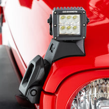 Load image into Gallery viewer, Go Rhino 730035T XE Hood Latch Light Mounts for Jeep JL/JT - Fits Single 3x3 LED Cube Light for Select Jeep Gladiator, Jeep Wrangler
