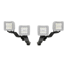 Load image into Gallery viewer, Go Rhino 730231T XE Windshield Cowl Light Mounts for Jeep JL/JT - Fits Dual 3x3 Cubes Offset for Select Jeep Gladiator, Jeep Wrangler