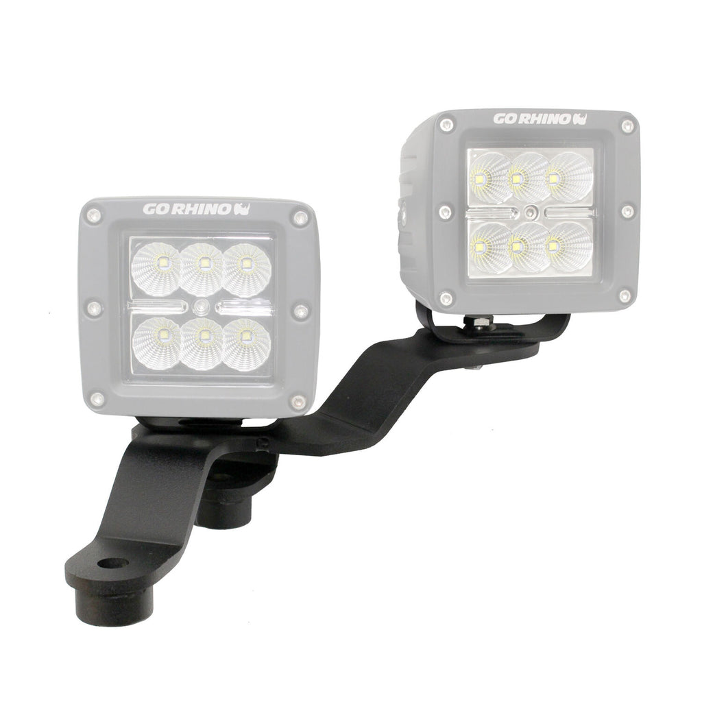 Go Rhino 730231T XE Windshield Cowl Light Mounts for Jeep JL/JT - Fits Dual 3x3 Cubes Offset for Select Jeep Gladiator, Jeep Wrangler