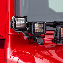 Load image into Gallery viewer, Go Rhino 730231T XE Windshield Cowl Light Mounts for Jeep JL/JT - Fits Dual 3x3 Cubes Offset for Select Jeep Gladiator, Jeep Wrangler