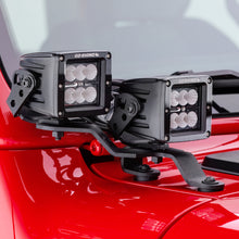 Load image into Gallery viewer, Go Rhino 730231T XE Windshield Cowl Light Mounts for Jeep JL/JT - Fits Dual 3x3 Cubes Offset for Select Jeep Gladiator, Jeep Wrangler