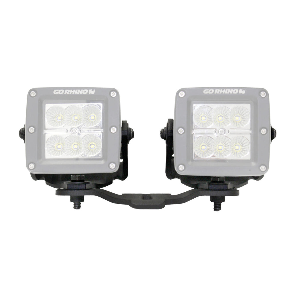 Go Rhino 731030T XE Hood Hinge Light Mounts for Jeep JL/JT - Fits two 3x3 Cubes for Select Jeep Gladiator, Jeep Wrangler