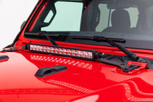 Load image into Gallery viewer, Go Rhino 731200T XE Hood Hinge Light Mount for Jeep JL/JT - Fits 20" Single Row LED Bar for Select Jeep Gladiator, Jeep Wrangler