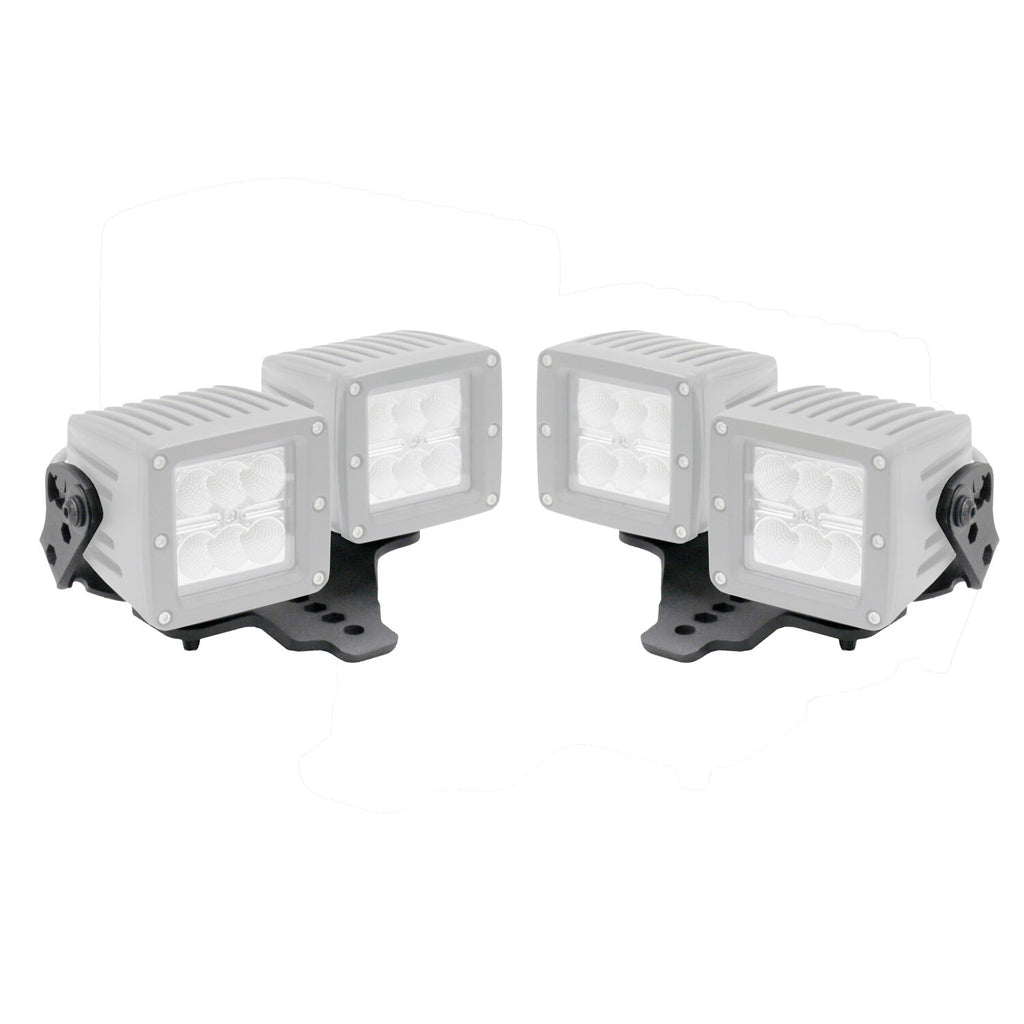 Go Rhino 731230T XE Hood Hinge Light Mounts for Jeep JL/JT - Fits 3x3 Dual Cube Offset for Select Jeep Gladiator, Jeep Wrangler